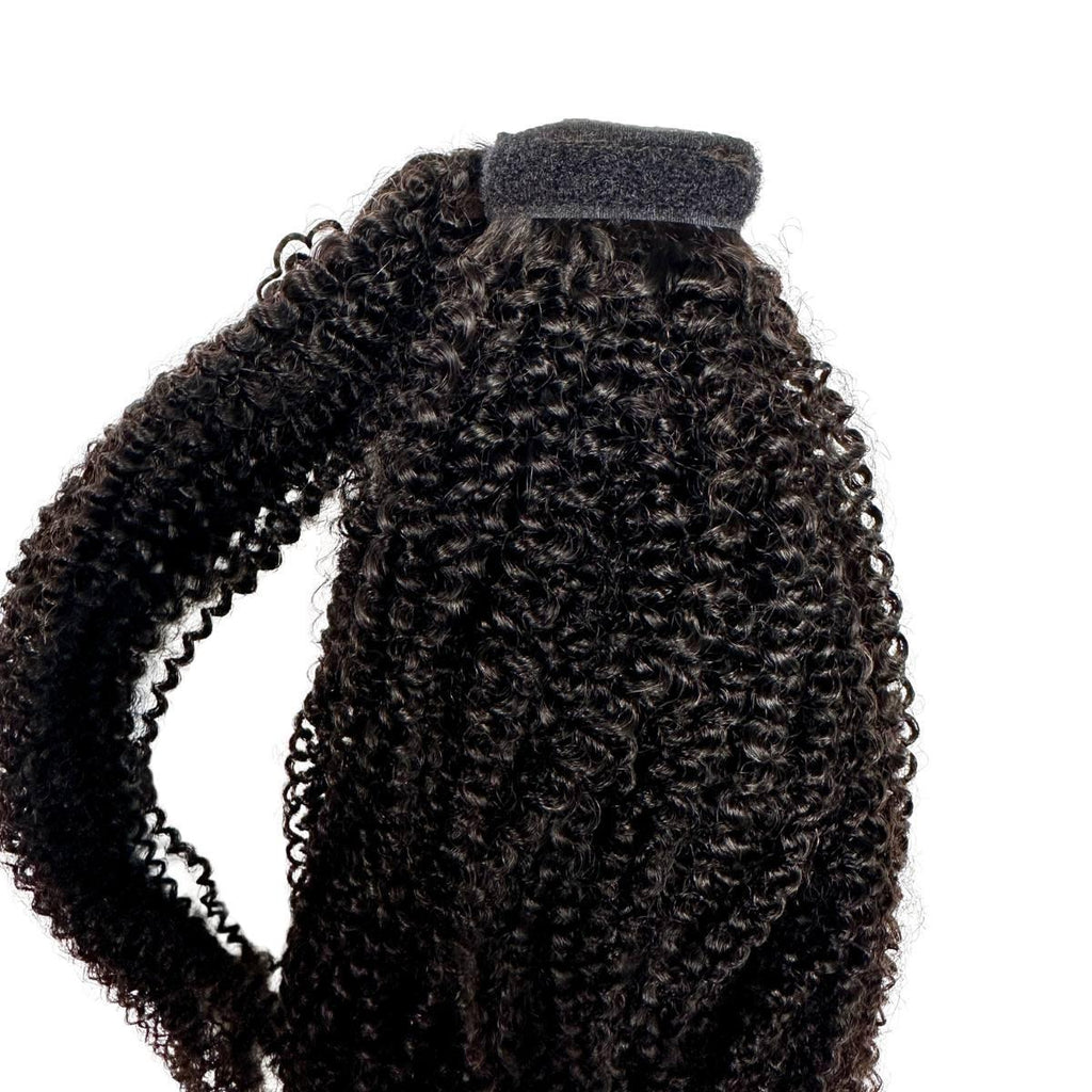 Afro Kinky Curly 100% Human Hair Ponytail Extension