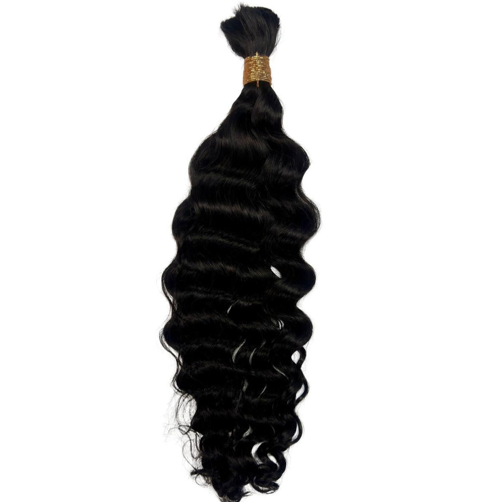 Beach Wave Bulk 100% Human Braiding Hair