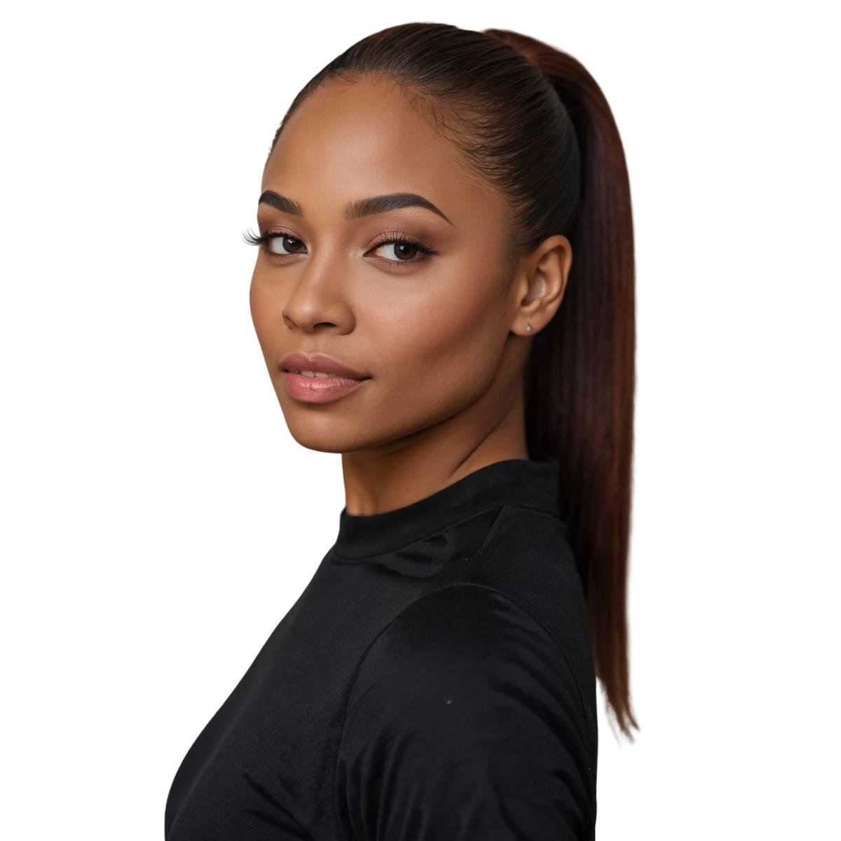 Auburn 100% Human Hair Ponytail Extension